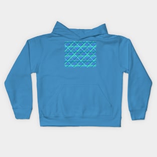 Mesh Pattern with Ocean Based Colors Kids Hoodie